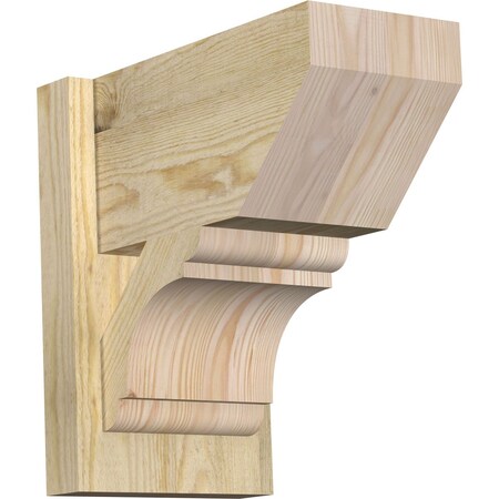 Ekena Millwork Olympic Slat Rough Sawn Outlooker, Douglas Fir, 8"W x 14"D x 14"H OUT08X14X14OLY06RDF